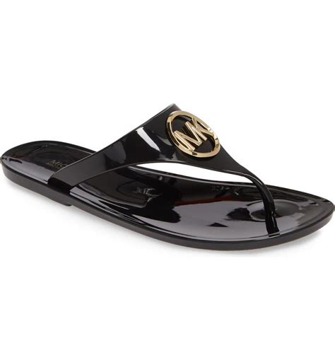 michael kors flip flops buckle|Michael Kors jelly flip flops.